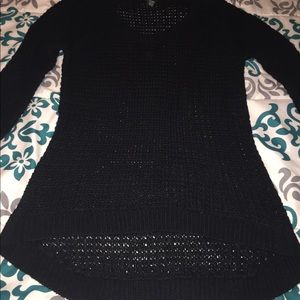 Black crochet sweater